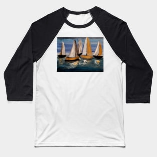 boats sailing in the open sea Baseball T-Shirt